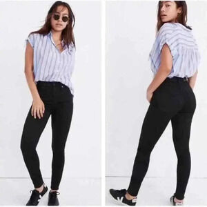 Madewell Curvy High Rise Skinny Jeggings Jeans Carbondale Black Size 25T Tall